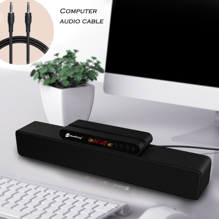 Newrixing NR-5017 LED Bluetooth Portable Speaker TWS Connection Loudspeaker Sound System 10W Stereo Surround Speaker(Black) - free shipping - PMC Jewellery - Order now!