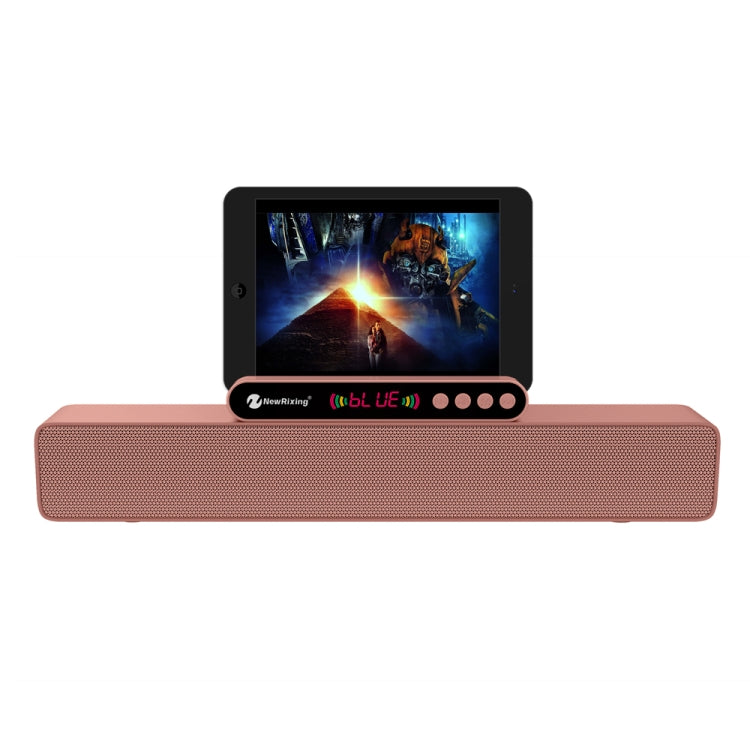 Newrixing NR-5017 LED Bluetooth Portable Speaker TWS Connection Loudspeaker Sound System 10W Stereo Surround Speaker(Rose Gold) - free shipping - PMC Jewellery - Order now!