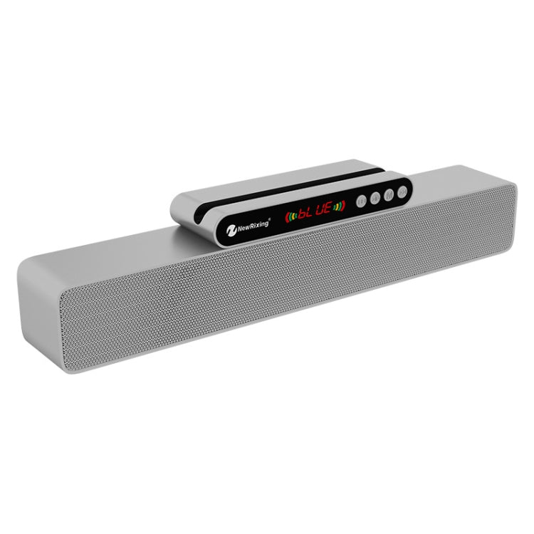 Newrixing NR-5017 LED Bluetooth Portable Speaker TWS Connection Loudspeaker Sound System 10W Stereo Surround Speaker(Silver) - free shipping - PMC Jewellery - Order now!