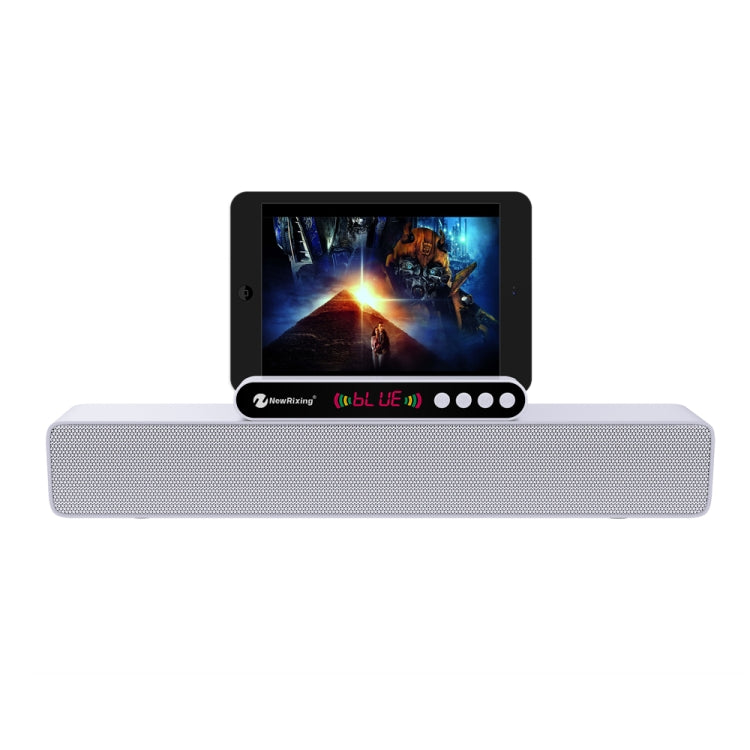 Newrixing NR-5017 LED Bluetooth Portable Speaker TWS Connection Loudspeaker Sound System 10W Stereo Surround Speaker(Silver) - free shipping - PMC Jewellery - Order now!