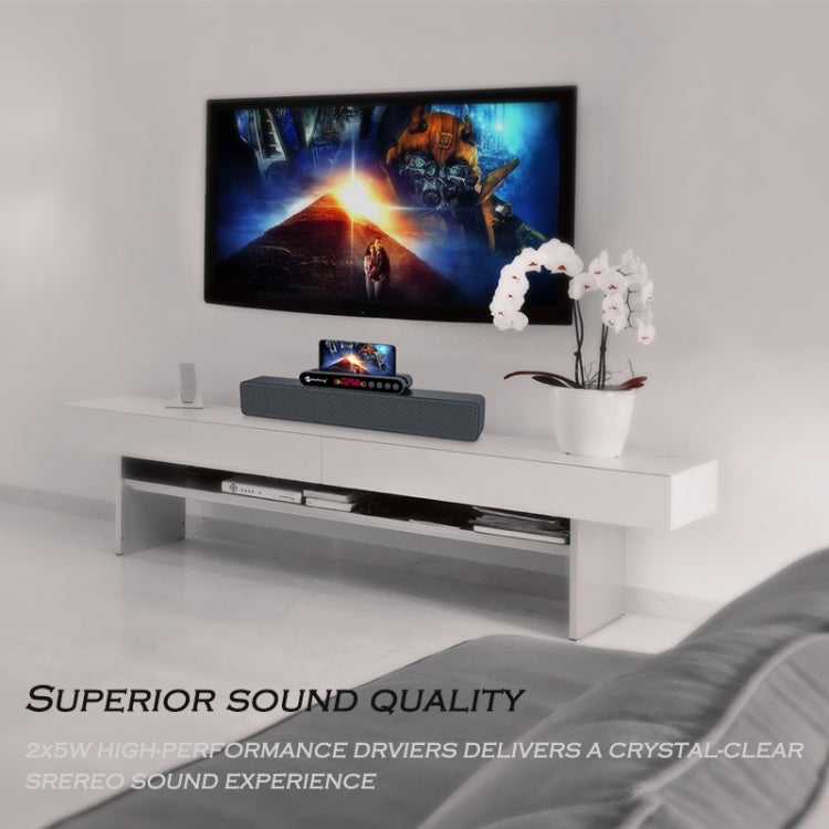 Newrixing NR-5017 LED Bluetooth Portable Speaker TWS Connection Loudspeaker Sound System 10W Stereo Surround Speaker(Silver) - free shipping - PMC Jewellery - Order now!