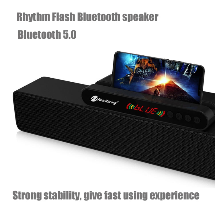 Newrixing NR-5017 LED Bluetooth Portable Speaker TWS Connection Loudspeaker Sound System 10W Stereo Surround Speaker(Silver) - Desktop Speaker by NewRixing | Online Shopping South Africa | PMC Jewellery | Buy Now Pay Later Mobicred