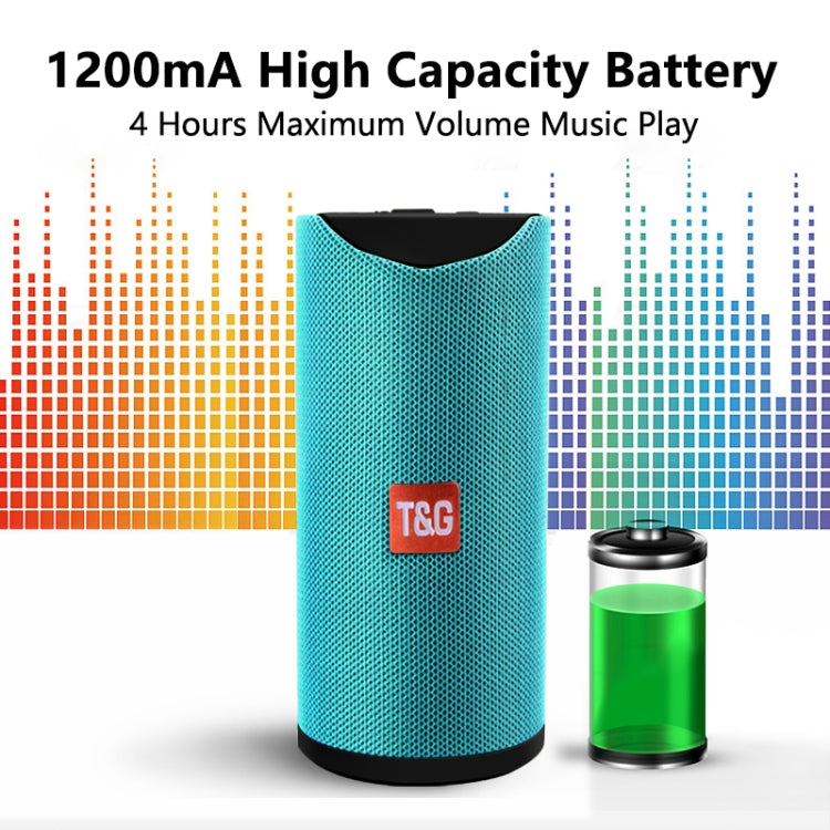 T&G TG113 Portable Bluetooth Speakers Waterproof Stereo Outdoor Loudspeaker MP3 Bass Sound Box with FM Radio(Blue) - free shipping - PMC Jewellery - Order now!