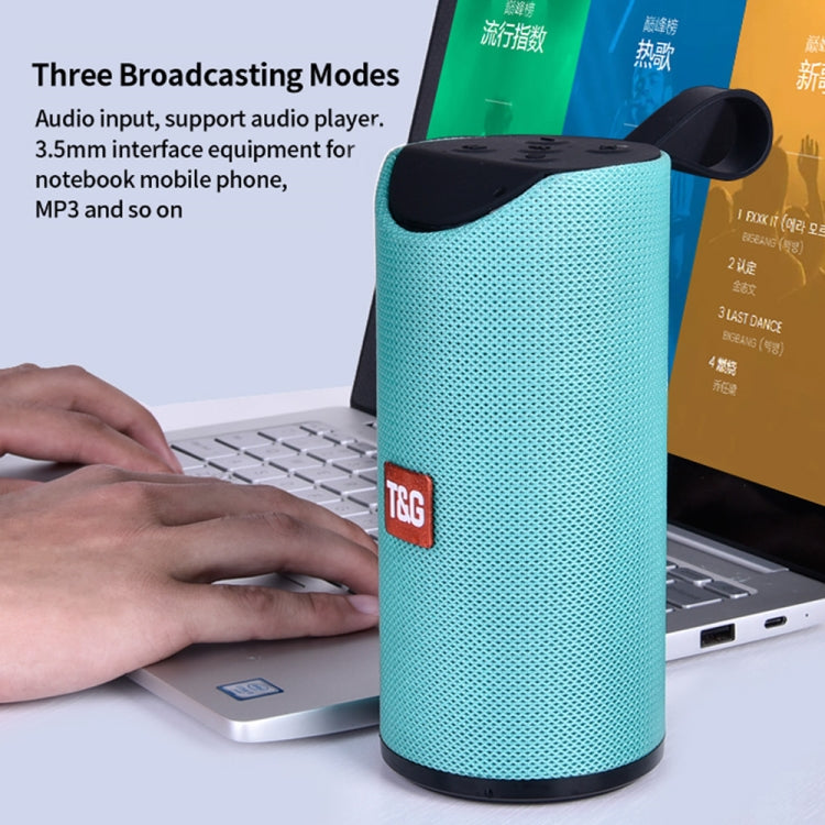 T&G TG113 Portable Bluetooth Speakers Waterproof Stereo Outdoor Loudspeaker MP3 Bass Sound Box with FM Radio(Blue) - free shipping - PMC Jewellery - Order now!