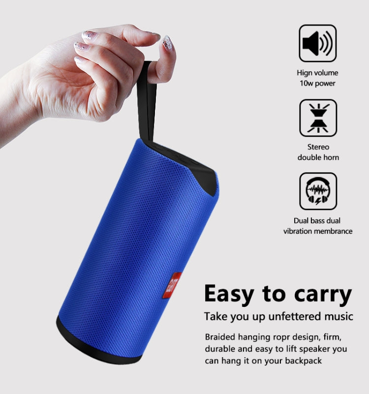 T&G TG113 Portable Bluetooth Speakers Waterproof Stereo Outdoor Loudspeaker MP3 Bass Sound Box with FM Radio(Blue) - free shipping - PMC Jewellery - Order now!