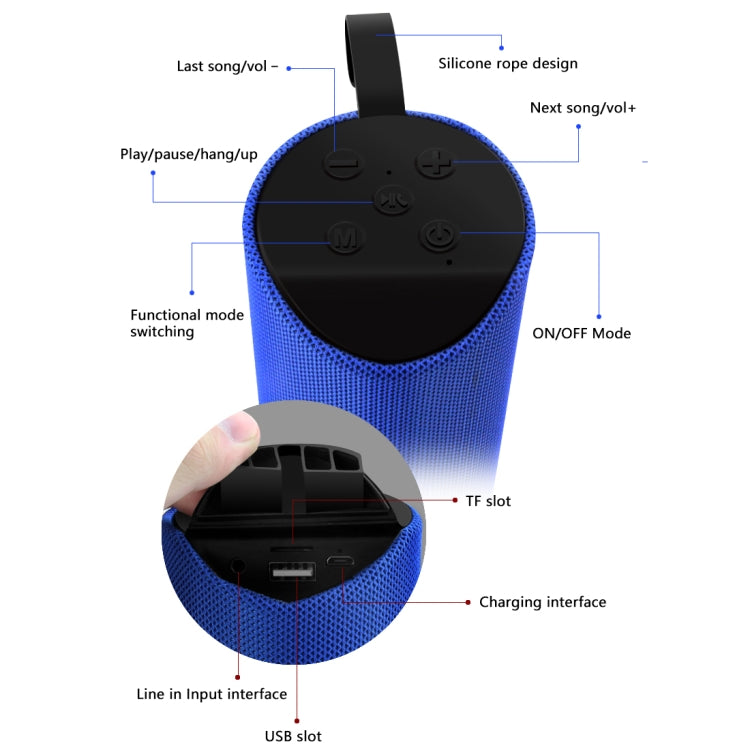 T&G TG113 Portable Bluetooth Speakers Waterproof Stereo Outdoor Loudspeaker MP3 Bass Sound Box with FM Radio(Red) - free shipping - PMC Jewellery - Order now!