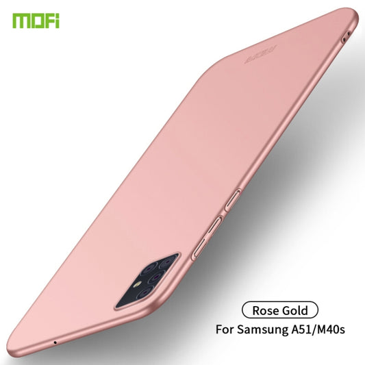 For Galaxy A51 MOFI Frosted PC Ultra-thin Hard Case(Rose Gold) - Galaxy Phone Cases by MOFI | Online Shopping South Africa | PMC Jewellery