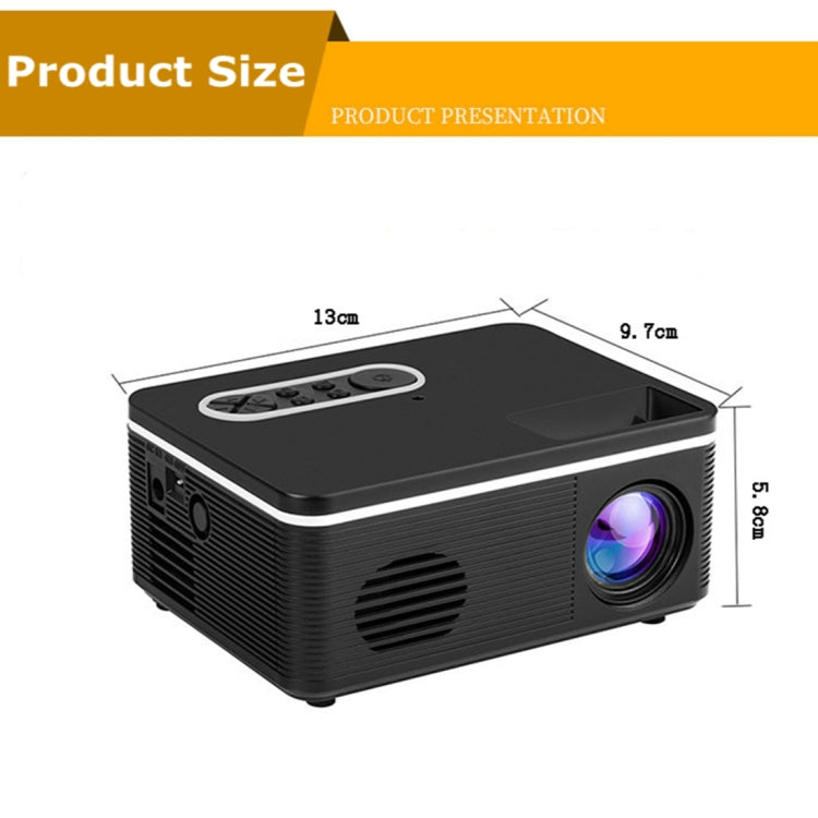 S361 80 lumens 320 x 240 Pixel Portable Mini Projector, Support 1080P, UK Plug(Black) - LED Projector by PMC Jewellery | Online Shopping South Africa | PMC Jewellery | Buy Now Pay Later Mobicred