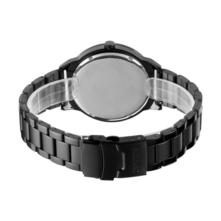 Skmei 9210 Fashion Trend Mens Business Wristwatch Simple Three-Dimensional Surface Waterproof Gold Quartz Watch Man(Golden Black) - free shipping - PMC TechLife - Order now!