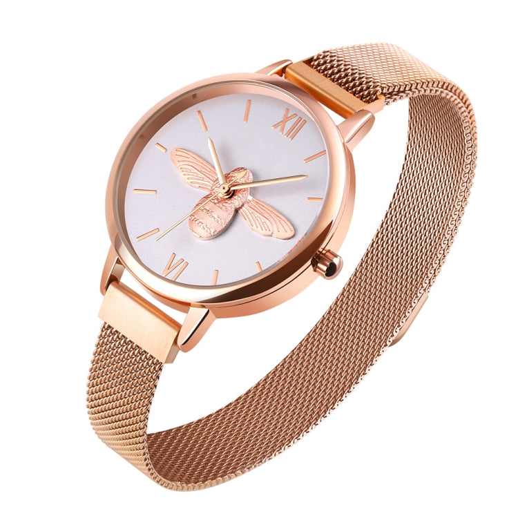Skmei 9212 Fashion Lady Quartz Watch Student Female Temperament Waterproof Magnetic Suction Net Belt Watch(Pink) - free shipping - PMC TechLife - Order now!