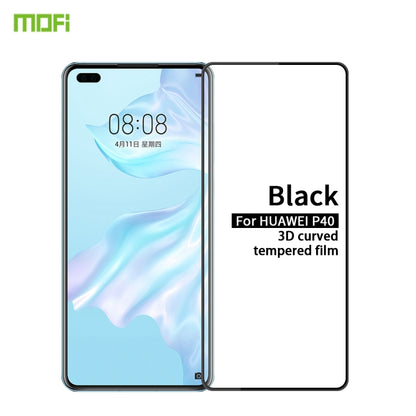 For Huawei P40 MOFI 9H 3D Explosion-proof Curved Screen Tempered Glass Film(Black) - Huawei Tempered Glass by MOFI | Online Shopping South Africa | PMC Jewellery