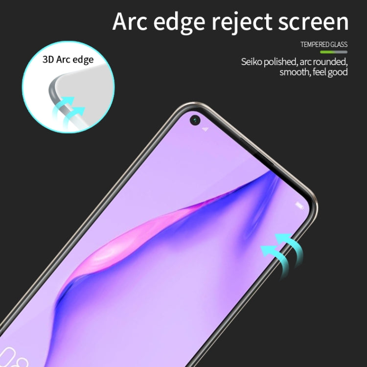 For Huawei P40 Lite MOFI 9H 3D Explosion-proof Curved Screen Tempered Glass Film(Black) - Huawei Tempered Glass by MOFI | Online Shopping South Africa | PMC Jewellery