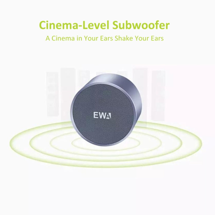 EWA A3 Mini Speakers 8W 3D Stereo Music Surround Wireless Bluetooth Speakers  Portable  Sound Bass Support TF Cards USB(Gray) - Desktop Speaker by EWA | Online Shopping South Africa | PMC Jewellery | Buy Now Pay Later Mobicred