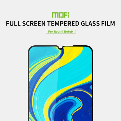 For Xiaomi Redmi Note 9 MOFI 9H 2.5D Full Screen Tempered Glass Film(Black) -  by MOFI | Online Shopping South Africa | PMC Jewellery