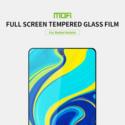 For Xiaomi Redmi Note 9S MOFI 9H 2.5D Full Screen Tempered Glass Film(Black) -  by MOFI | Online Shopping South Africa | PMC Jewellery