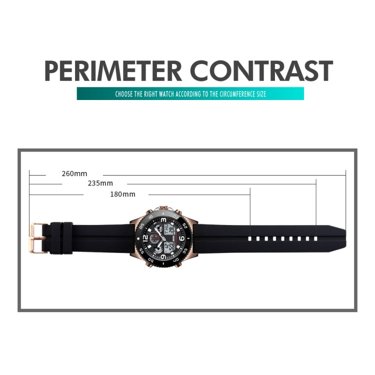 SKMEI 1538 Multi-Function Time Large Dial Steel Belt Men  Casual Sports Electronic Watch(Silver-Steel Belt) - free shipping - PMC TechLife - Order now!