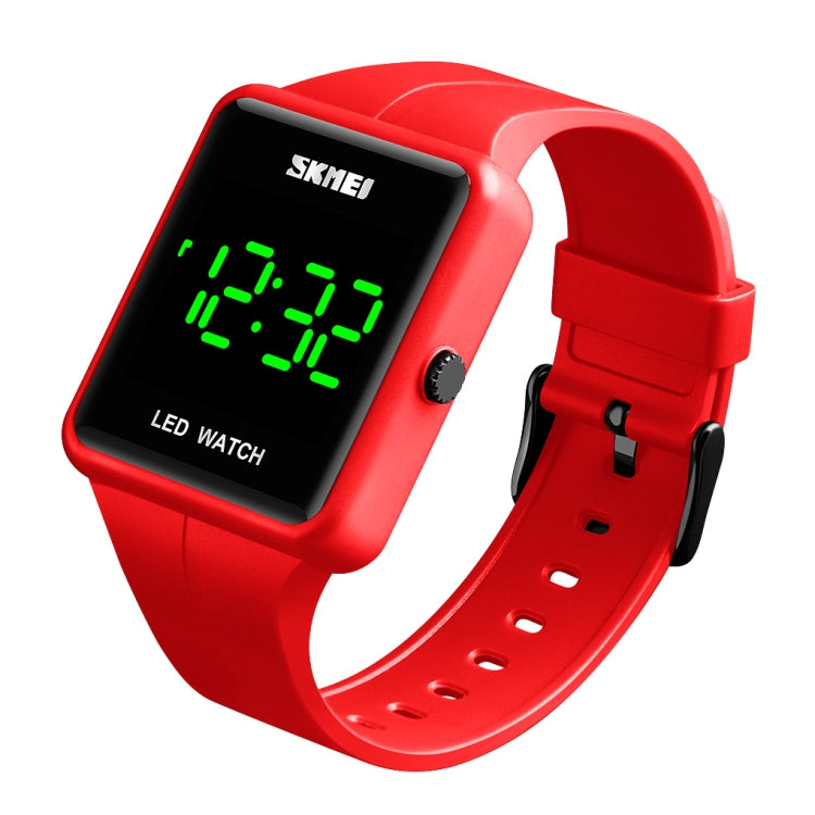 SKMEI 1541 Fashion Led Watch Square Couple Model Waterproof Electronic Watch Silicone Watch(Red) - free shipping - PMC TechLife - Order now!