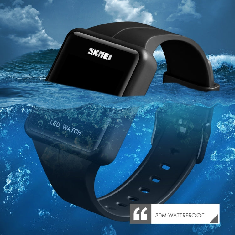 SKMEI 1541 Fashion Led Watch Square Couple Model Waterproof Electronic Watch Silicone Watch(Red) - free shipping - PMC TechLife - Order now!