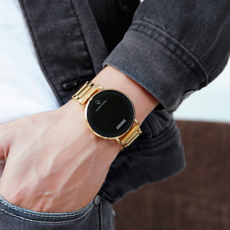 SKMEI 1550 Simple and Stylish LED Touch Screen Men  Watch Waterproof Stainless Steel With Electronic Watch(Gold) - free shipping - PMC TechLife - Order now!