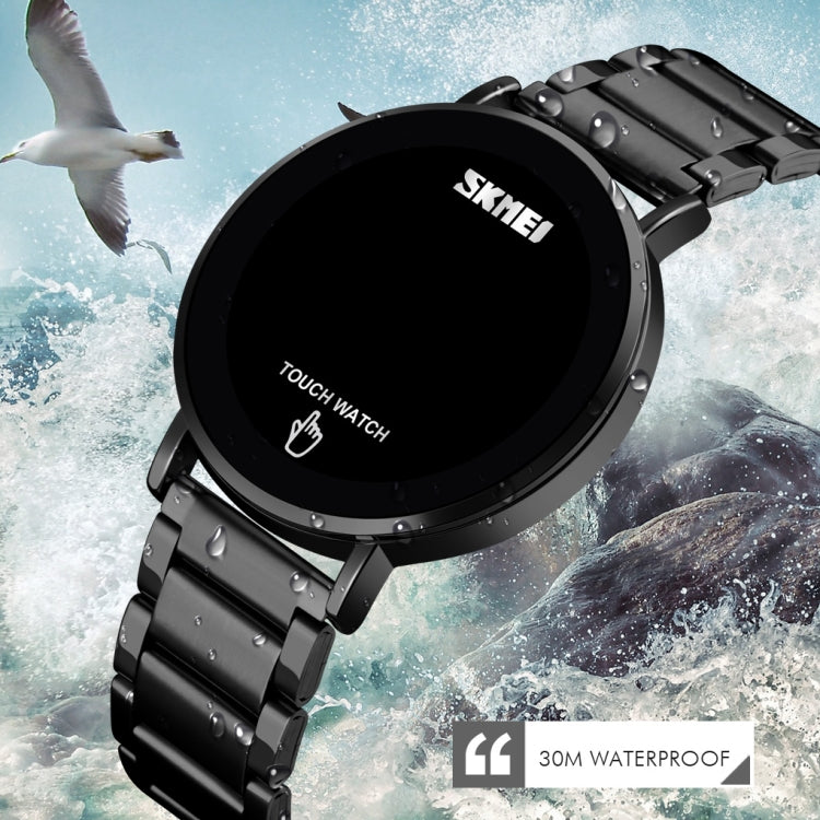 SKMEI 1550 Simple and Stylish LED Touch Screen Men  Watch Waterproof Stainless Steel With Electronic Watch(Gold) - free shipping - PMC TechLife - Order now!