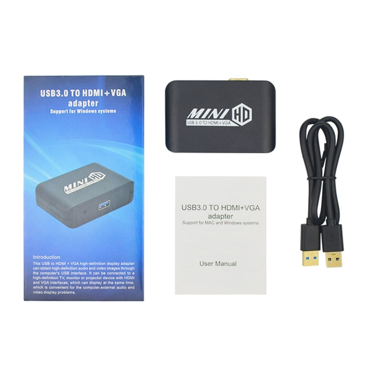 USB3.0 TO HDMI+VGA Adapter - Converter by PMC Jewellery | Online Shopping South Africa | PMC Jewellery | Buy Now Pay Later Mobicred