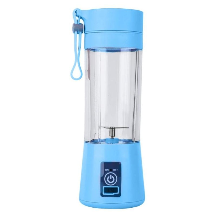 USB Rechargeable Electric Automatic Vegetable Fruit Citrus Orange Juice Maker Cup Mixer Bottle (380ML 2 Blender)(2 Blades  Blue) - Electric juicers by PMC Jewellery | Online Shopping South Africa | PMC Jewellery