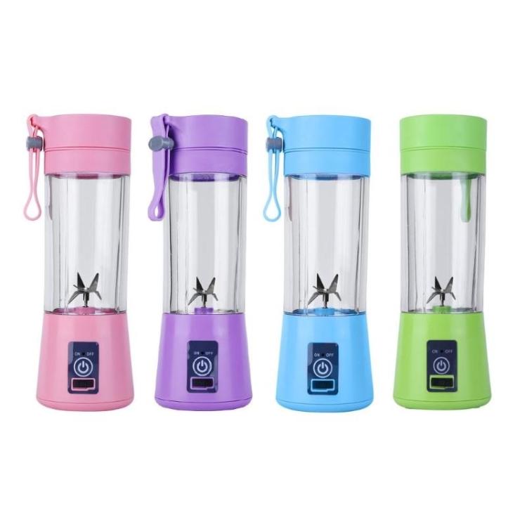 USB Rechargeable Electric Automatic Vegetable Fruit Citrus Orange Juice Maker Cup Mixer Bottle (380ML)(4 Blades Purple) - free shipping - PMC TechLife - Order now!
