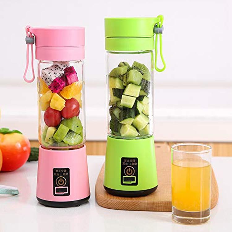 USB Rechargeable Electric Automatic Vegetable Fruit Citrus Orange Juice Maker Cup Mixer Bottle (380ML)(2 Blades Purple) - free shipping - PMC TechLife - Order now!
