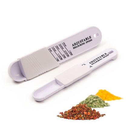 Creative Gadgets Adjustable Plastic Measuring Spoons Seasoning Combination Measuring Spoon - Kitchen Scales by PMC Jewellery | Online Shopping South Africa | PMC Jewellery | Buy Now Pay Later Mobicred