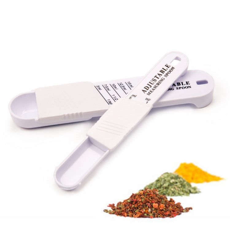 Creative Gadgets Adjustable Plastic Measuring Spoons Seasoning Combination Measuring Spoon - Kitchen Scales by PMC Jewellery | Online Shopping South Africa | PMC Jewellery | Buy Now Pay Later Mobicred