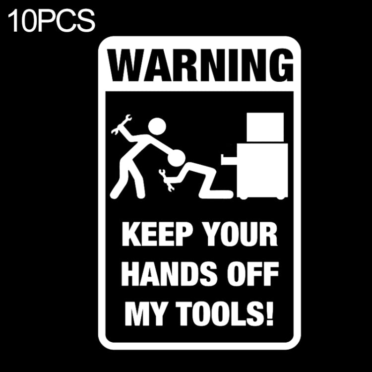 10 PCS QYPF Warning Sticker Funny Prank Car Sticker Vinyl Decoration, Size: 11.8 x 18.3cm (Silver) - Decorative Sticker by PMC TechLife | Online Shopping South Africa | PMC TechLife | Buy Now Pay Later Mobicred