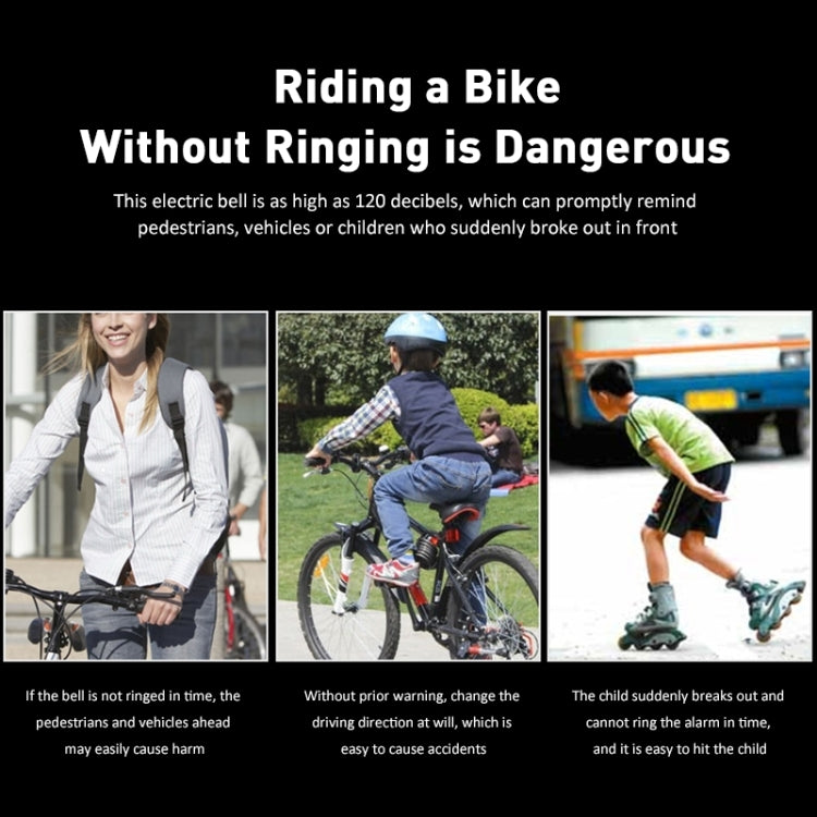 120 dB Bicycle Bell Mountain Bike Electric Horn(Purple) - Bicycle Bells by PMC TechLife | Online Shopping South Africa | PMC TechLife | Buy Now Pay Later Mobicred