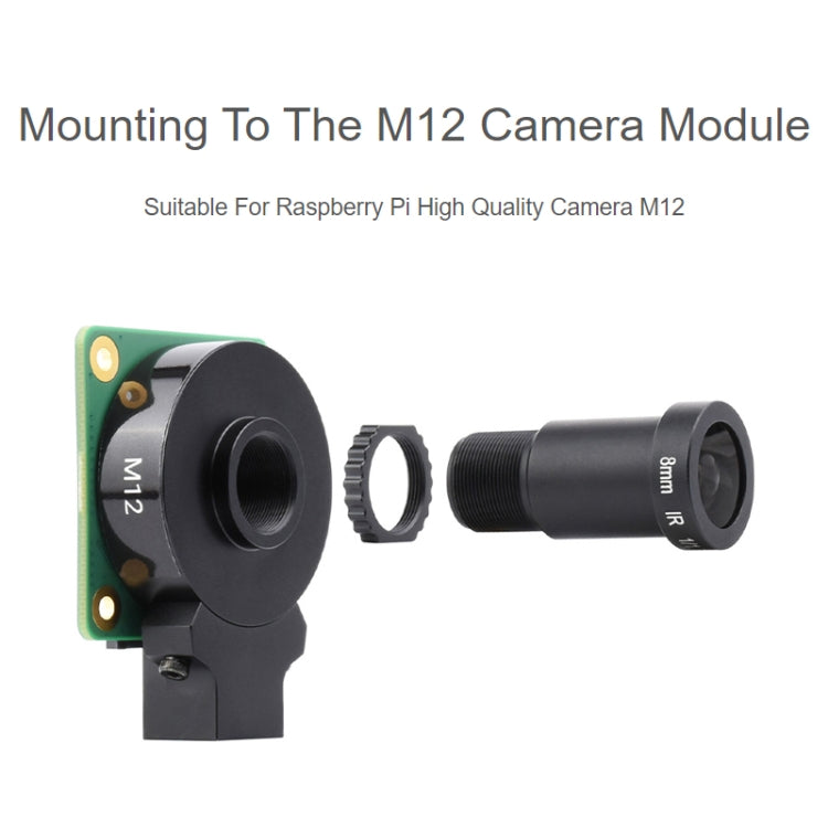Waveshare WS0698012 For Raspberry Pi M12 High Resolution Lens, 12MP, 69.5 Degree FOV, 8mm Focal Length, 23968 - free shipping - PMC TechLife - Order now!