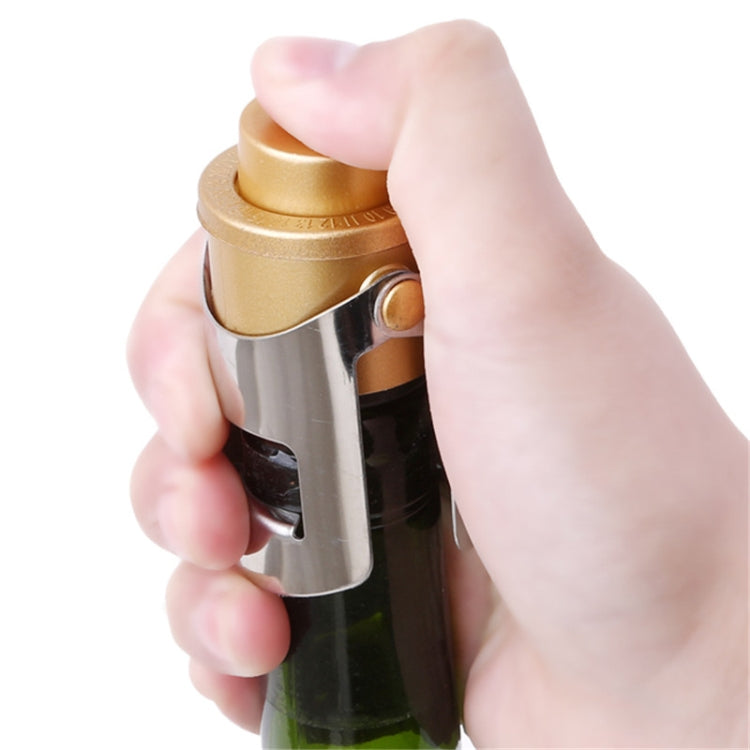 Push-button Stainless Steel Pumping Champagne Stopper Sparkling Champagne Snap Wing Vacuum Wine Stopper(Black) - Bottle Stopper by PMC TechLife | Online Shopping South Africa | PMC TechLife | Buy Now Pay Later Mobicred