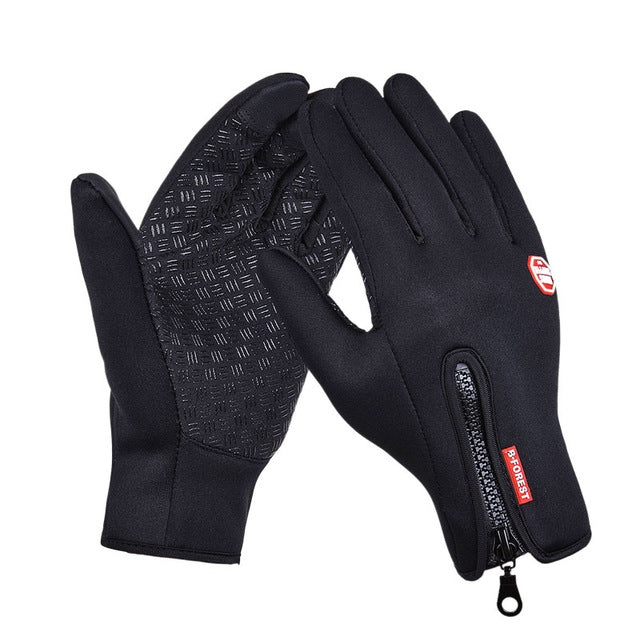 Outdoor Sports Hiking Winter Leather Soft Warm Bike Gloves For Men Women, Size:S (Black) - Full Finger Gloves by qepae | Online Shopping South Africa | PMC TechLife | Buy Now Pay Later Mobicred