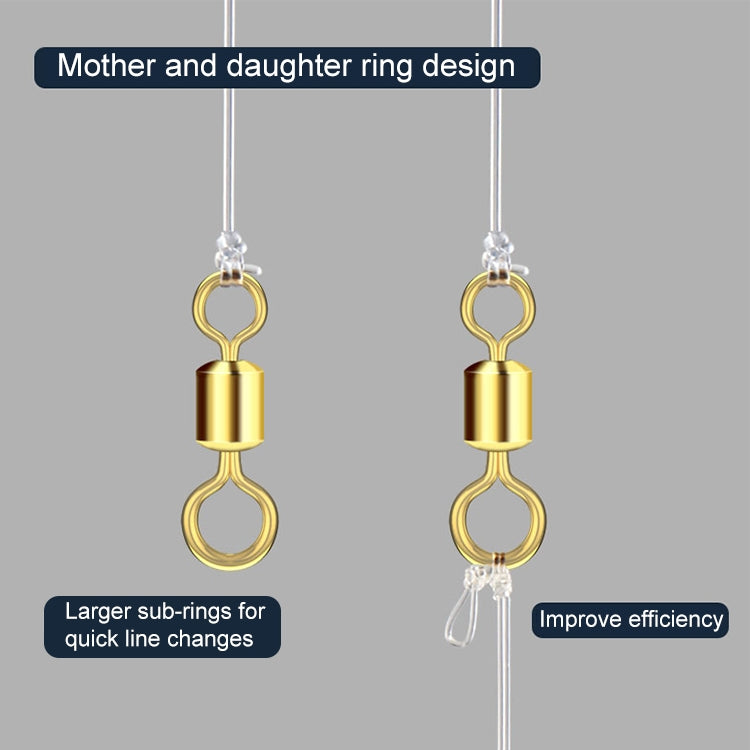 100 PCS Fishing Tackle Supplies Zimu Swivel Gold-plated Swivel Fishing Accessories, Specification: Length 0.9cm(Gold) - Fishing Hooks by PMc TechLife | Online Shopping South Africa | PMc TechLife | Buy Now Pay Later Mobicred