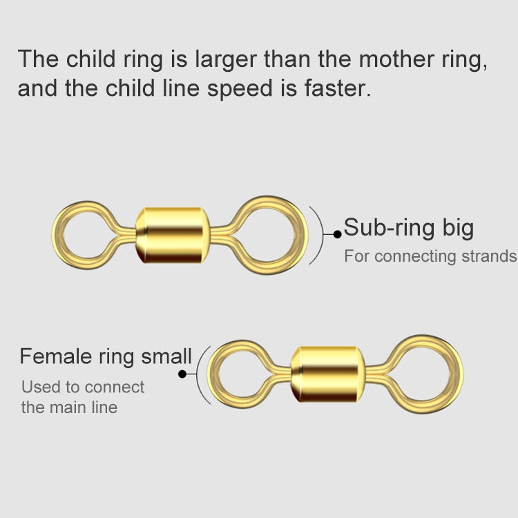 100 PCS Fishing Tackle Supplies Zimu Swivel Gold-plated Swivel Fishing Accessories, Specification: Length 0.8cm(Gold) - Fishing Hooks by PMc TechLife | Online Shopping South Africa | PMc TechLife | Buy Now Pay Later Mobicred