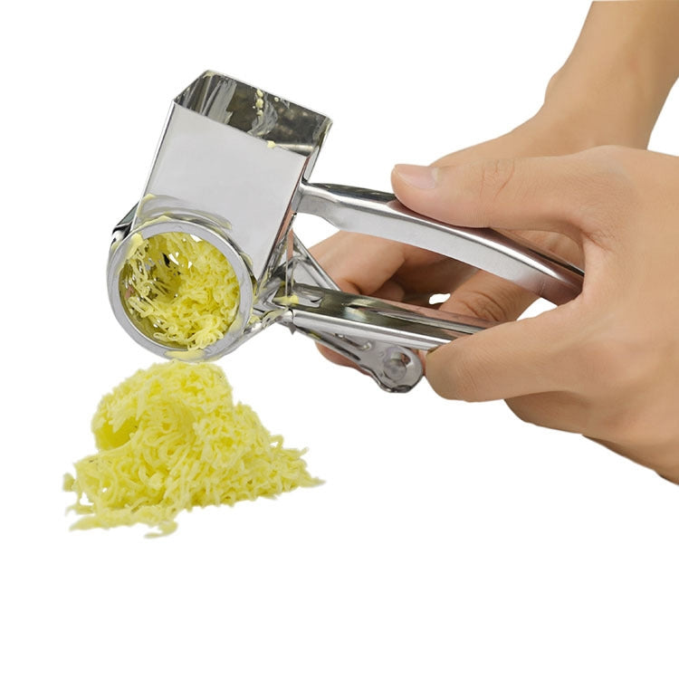 Cheese Grater Rotory Container Stainless Steel Hand-Crank Rotary Shredder with 3-4 holes - Cutter & Peeler by PMC Jewellery | Online Shopping South Africa | PMC Jewellery