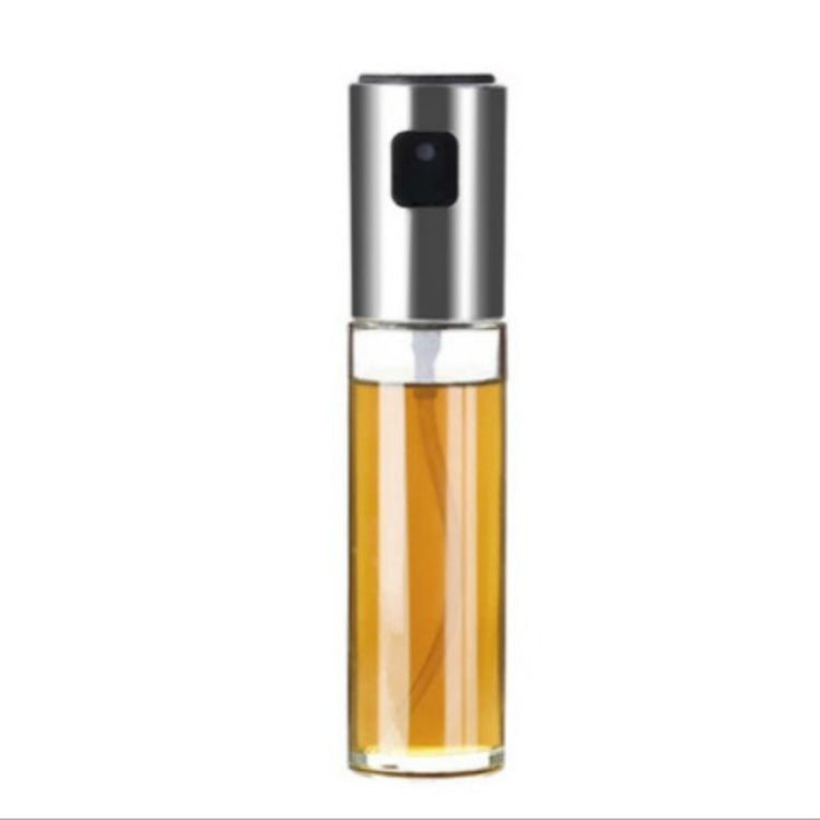 Plastic Glass Olive Pump Spray Bottle Oil Sauce Vinegar Bottle Oil Dispenser(Silver) - Condiment Bottles & Hip Flasks by PMC TechLife | Online Shopping South Africa | PMC TechLife