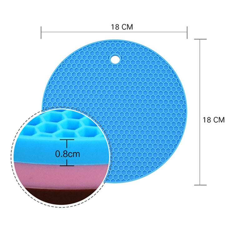 Honeycomb Silicone Round Non-slip Heat Resistant Mat, Size: 18x18x0.8cm(Coffee) - Insulation by PMC TechLife | Online Shopping South Africa | PMC TechLife | Buy Now Pay Later Mobicred