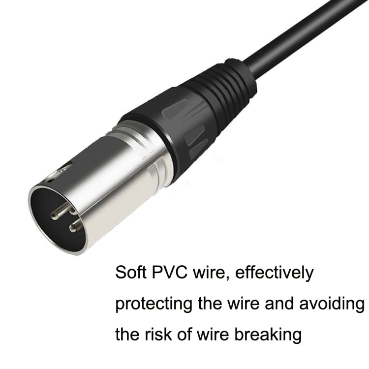 6.35mm Caron Male To XLR 2pin Balance Microphone Audio Cable Mixer Line, Size:15m - Microphone Audio Cable & Connector by PMC Jewellery | Online Shopping South Africa | PMC Jewellery | Buy Now Pay Later Mobicred