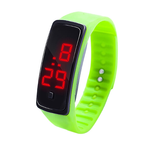 LED Digital Display Silicone Bracelet Children Electronic Watch(Green) - Silicone Strap Watches by PMC Jewellery | Online Shopping South Africa | PMC Jewellery | Buy Now Pay Later Mobicred