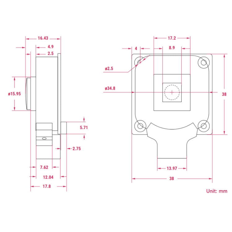 Waveshare For Raspberry Pi Camera M12 High Sensitivity Lens, 12.3MP IMX477R Sensor, 23945 - free shipping - PMC TechLife - Order now!