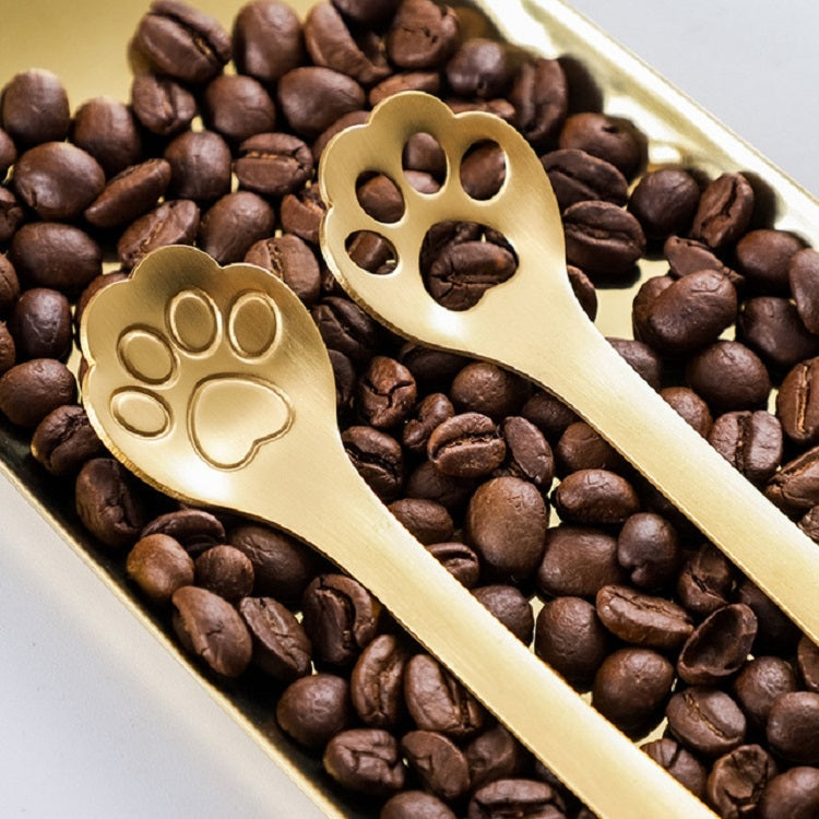 Stainless Steel Creative Cat Claw Coffee Spoon Dessert Cake Spoon, Style:Cat Claw Spoon, Color:Rose Gold - free shipping - PMC TechLife - Order now!