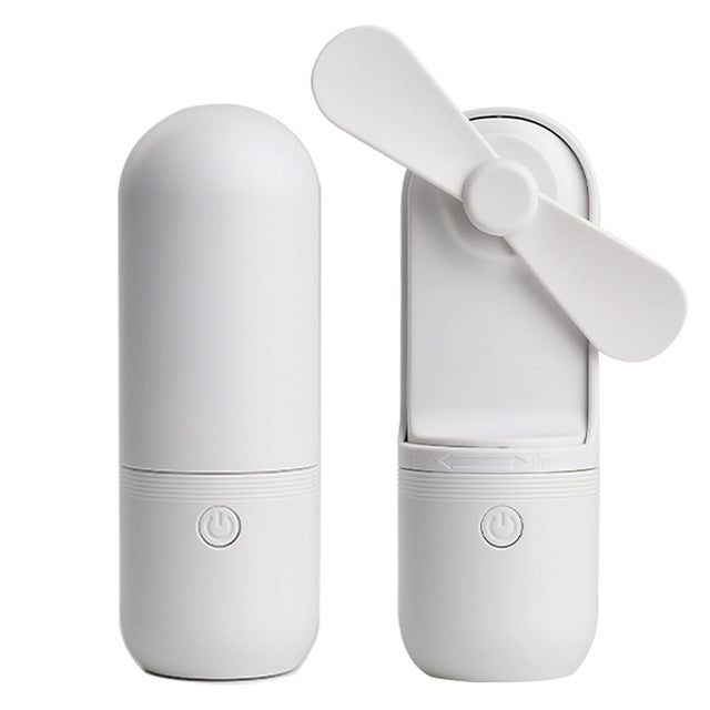 USB Charging Handheld Mini Folding Fan Desktop Fan(White) - Electric Fans by PMC TechLife | Online Shopping South Africa | PMC TechLife | Buy Now Pay Later Mobicred