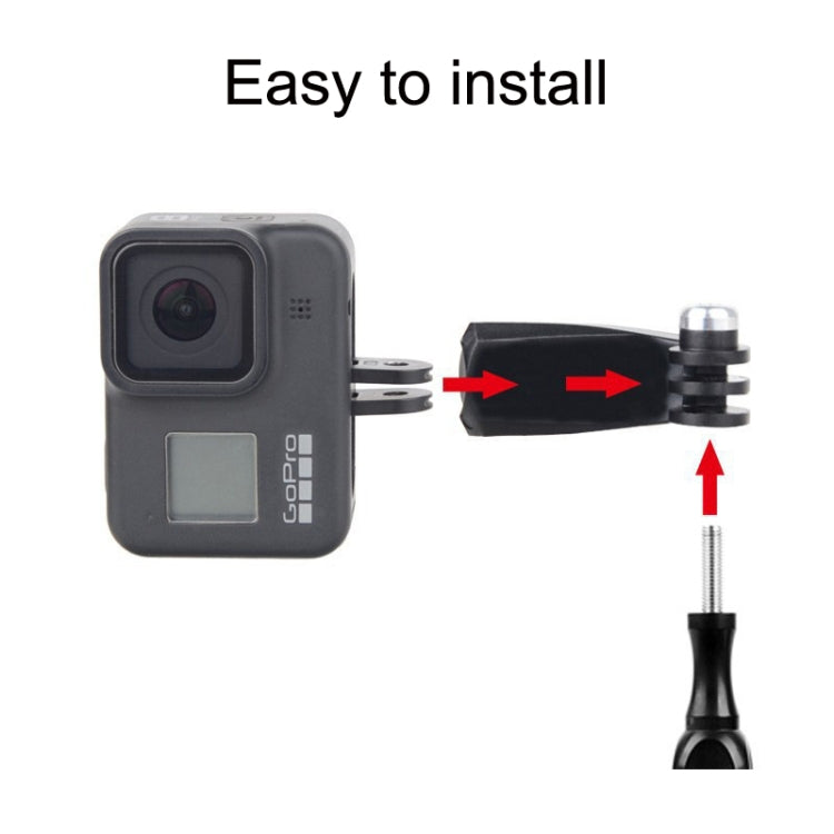 TELESIN Center Vertical Bend Arm Sports Camera Accessories For GoPro HERO11 Black / HERO9 Black / DJI Osmo Action 3 - Holder by PMC TechLife | Online Shopping South Africa | PMC TechLife | Buy Now Pay Later Mobicred