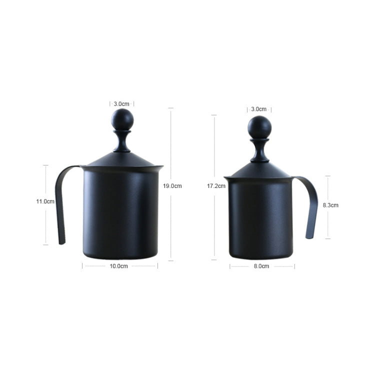 Pump Creamer Stainless Steel Double Mesh Manual Coffee Milk Foam Frothing Pitcher Froth Pump Foamer Cup, Capacity:800cc - free shipping - PMC TechLife - Order now!