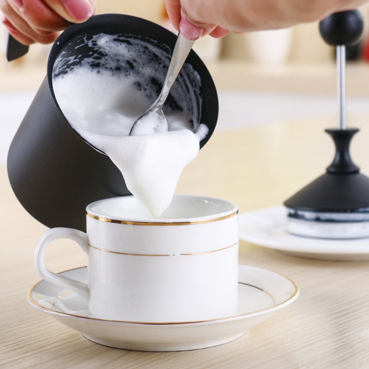 Pump Creamer Stainless Steel Double Mesh Manual Coffee Milk Foam Frothing Pitcher Froth Pump Foamer Cup, Capacity:800cc - free shipping - PMC TechLife - Order now!