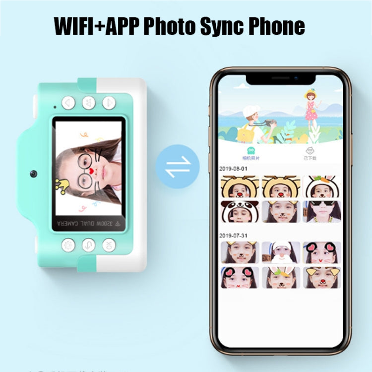 C2-JXJR Children 24MP WiFi Fun Cartoon HD Digital Camera Educational Toys, Style:Camera + 16GB TF(Blue) - Children Cameras by PMC Jewellery | Online Shopping South Africa | PMC Jewellery | Buy Now Pay Later Mobicred