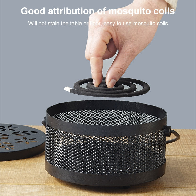 Outdoor Portable Multifunctional Hollow Fireproof Mosquito Coil Box with Lid(Black) - Mosquito Coil Tray by PMC Jewellery | Online Shopping South Africa | PMC Jewellery | Buy Now Pay Later Mobicred